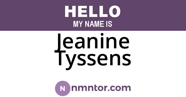 Jeanine Tyssens