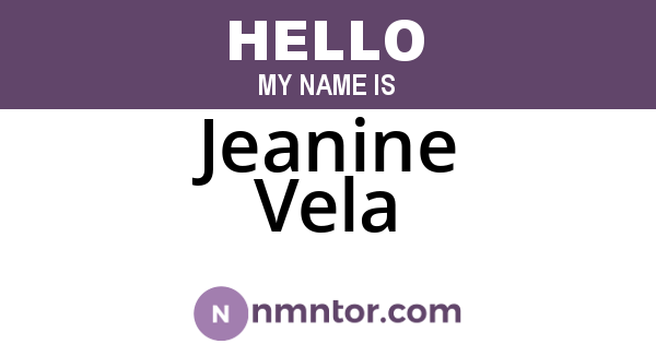 Jeanine Vela