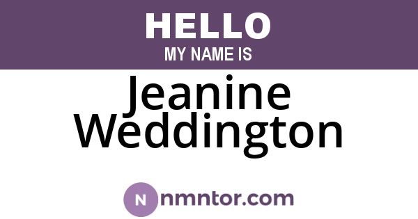 Jeanine Weddington
