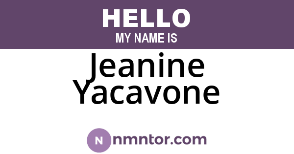 Jeanine Yacavone