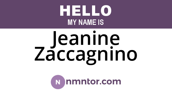 Jeanine Zaccagnino