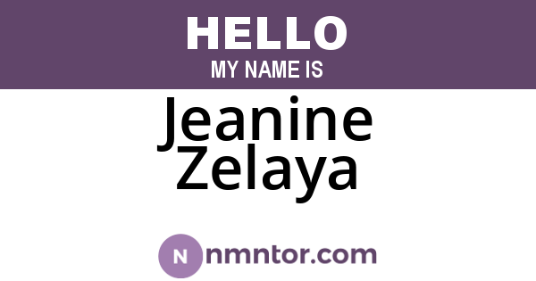 Jeanine Zelaya