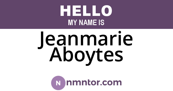 Jeanmarie Aboytes