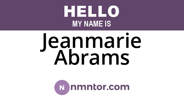 Jeanmarie Abrams
