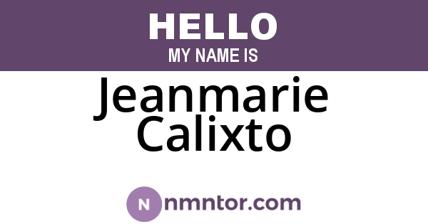 Jeanmarie Calixto