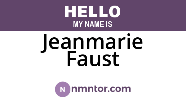 Jeanmarie Faust