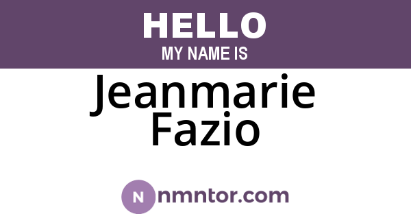 Jeanmarie Fazio
