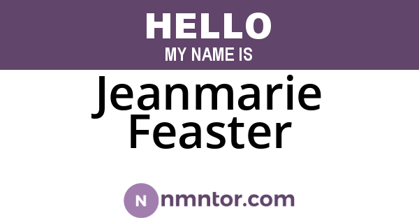 Jeanmarie Feaster