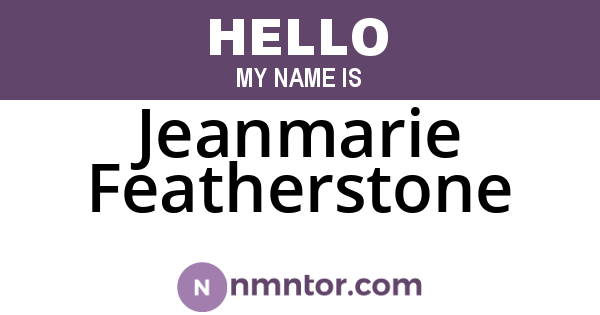 Jeanmarie Featherstone