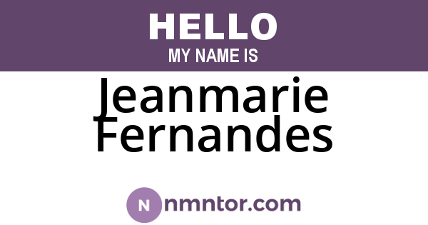 Jeanmarie Fernandes