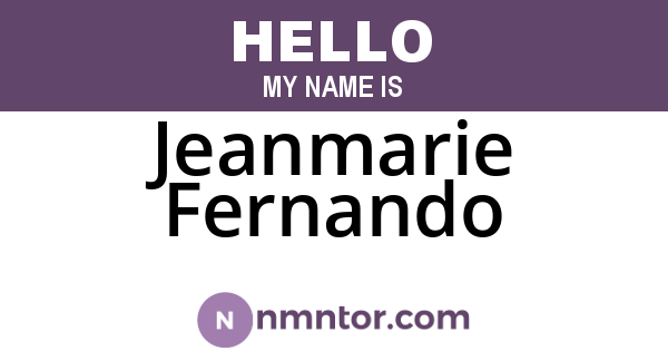 Jeanmarie Fernando
