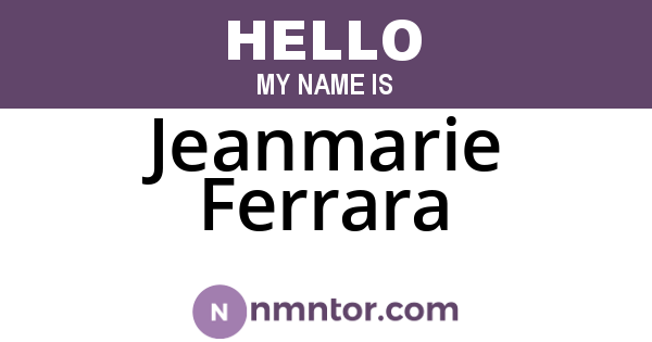 Jeanmarie Ferrara