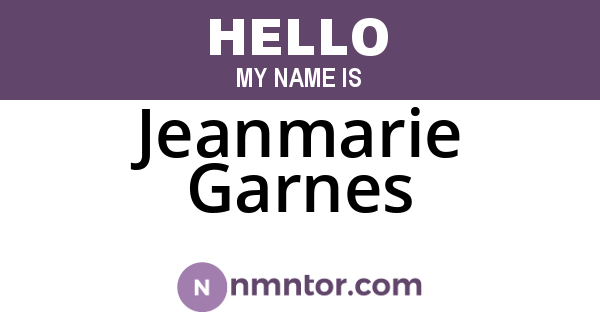 Jeanmarie Garnes