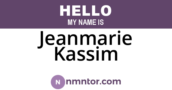 Jeanmarie Kassim