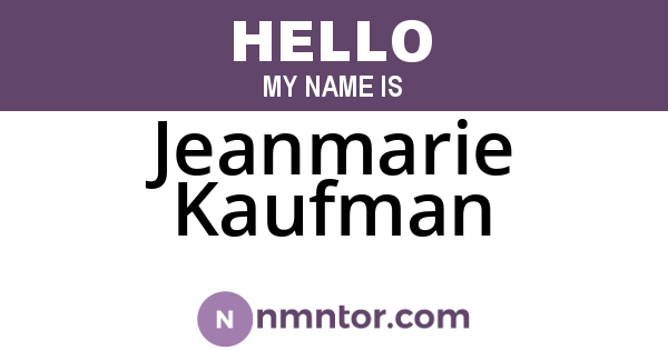 Jeanmarie Kaufman