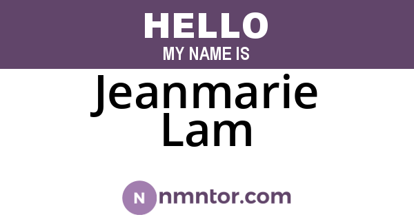 Jeanmarie Lam