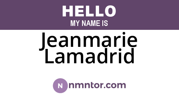 Jeanmarie Lamadrid
