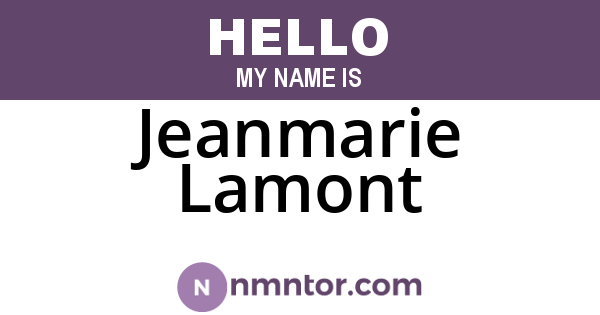 Jeanmarie Lamont
