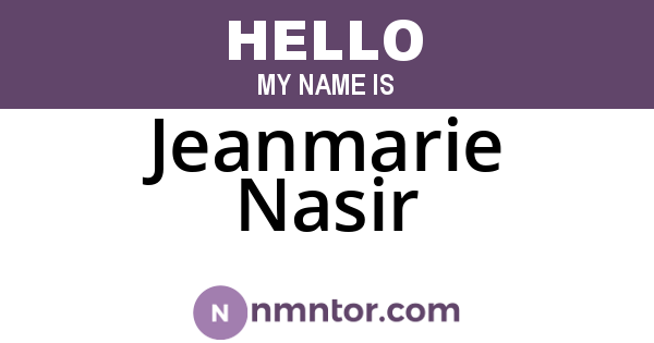 Jeanmarie Nasir