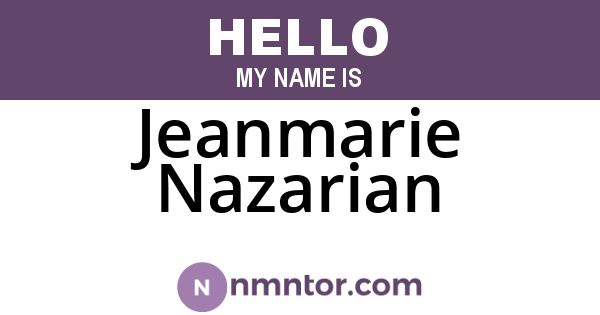 Jeanmarie Nazarian