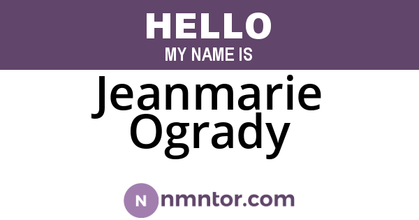 Jeanmarie Ogrady