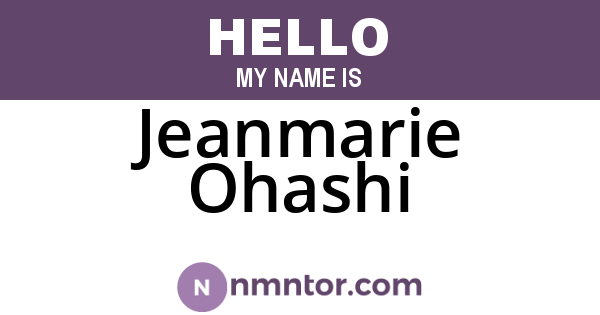 Jeanmarie Ohashi