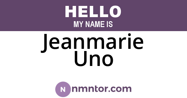 Jeanmarie Uno