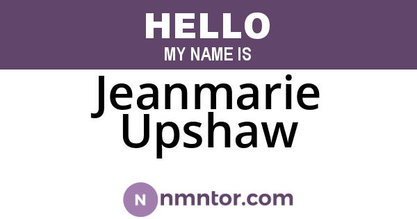 Jeanmarie Upshaw