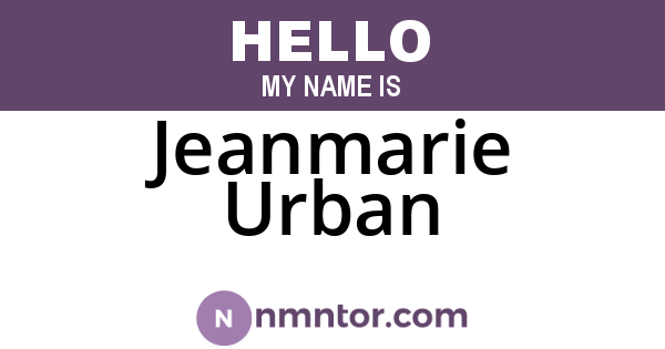 Jeanmarie Urban