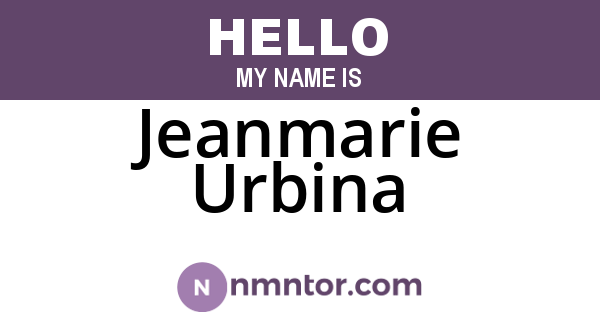 Jeanmarie Urbina