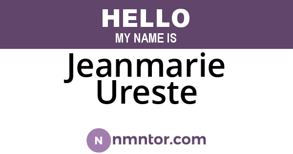 Jeanmarie Ureste
