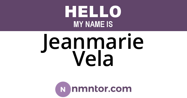 Jeanmarie Vela