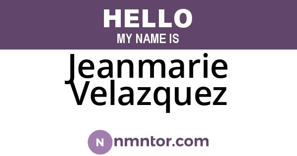 Jeanmarie Velazquez