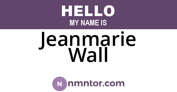 Jeanmarie Wall