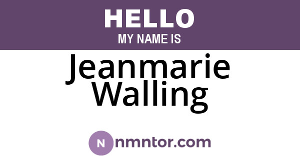 Jeanmarie Walling
