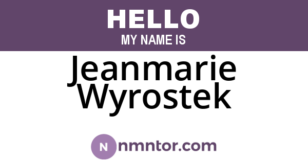Jeanmarie Wyrostek