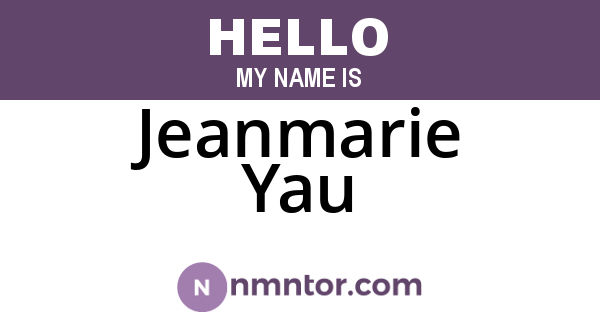 Jeanmarie Yau