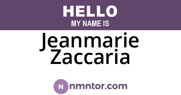 Jeanmarie Zaccaria