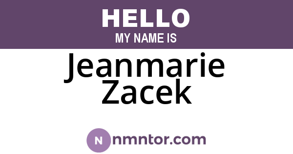 Jeanmarie Zacek