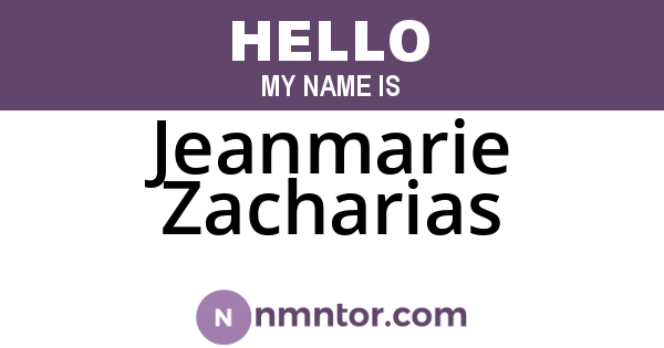 Jeanmarie Zacharias