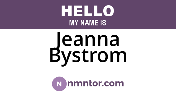 Jeanna Bystrom