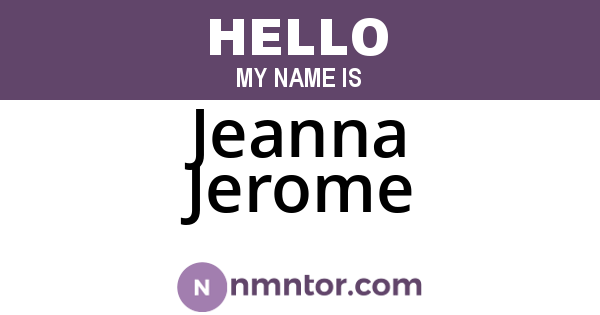 Jeanna Jerome