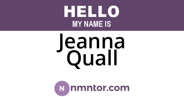 Jeanna Quall