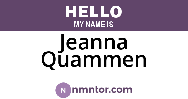 Jeanna Quammen