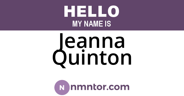 Jeanna Quinton