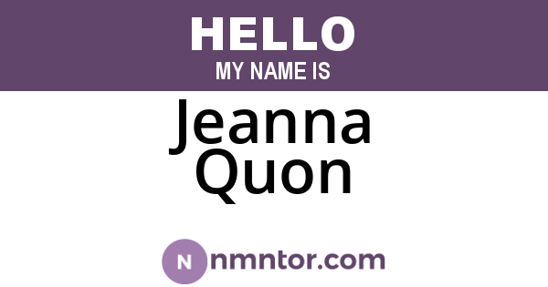 Jeanna Quon