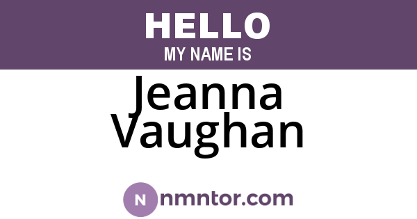 Jeanna Vaughan