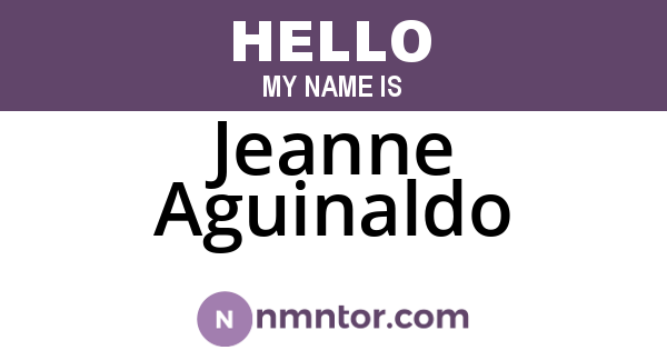 Jeanne Aguinaldo