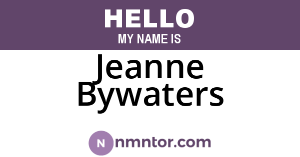 Jeanne Bywaters