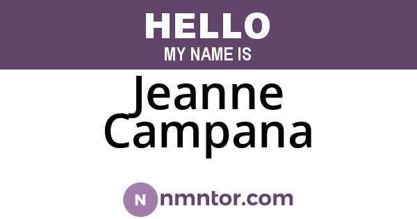 Jeanne Campana